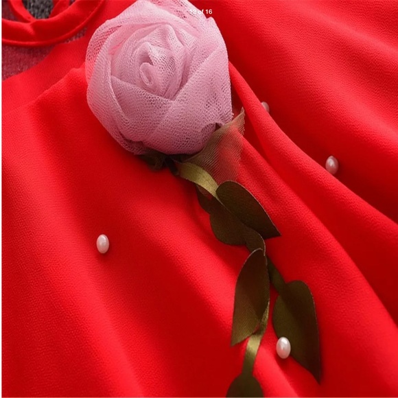 NWT beautiful red  little girls dress 👗 - Picture 3 of 7